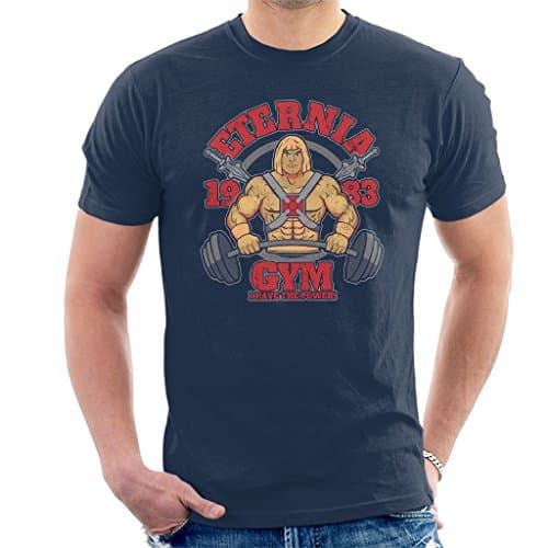 Image of He Man Eternia Gym Men's T-Shirt Navy Blue