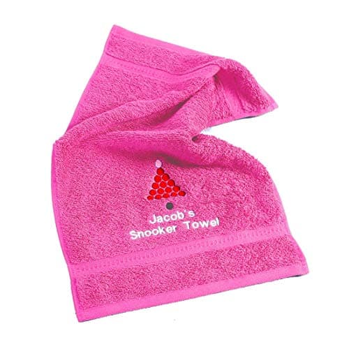 Image of aztex Personalised Snooker Towel, 100% Cotton, Pink