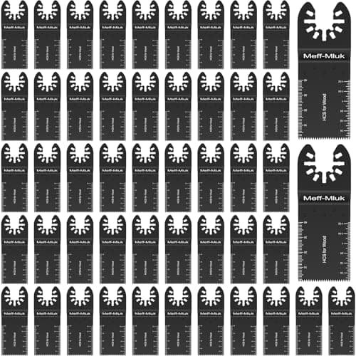 Image of Meff-Mluk 50Pcs Oscillating Tool Blades Professional Universal Oscillating Saw Blades Wood Multitool Blades Compatible with Dewalt, Milwaukee, Makita, Ryobi, Rockwell, Bosch