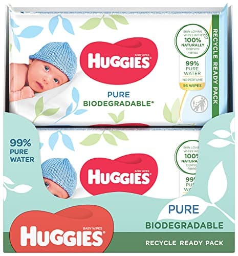 Image of Huggies® Pure Biodegradable Baby Wipes - 12 pack (12 x 56 Wipes)