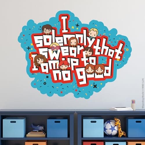 Image of Harry Potter Wall Sticker – Solemnly Swear Charm Wall Decal Wizarding World Art (60cm (W) x 45cm (H))
