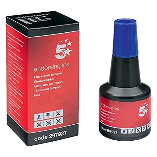 Image of 5 Star Office Endorsing Ink 28ml Blue