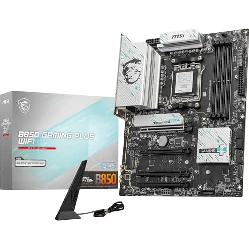 Image of MSI B850 Gaming Plus WiFi Motherboard, ATX - Supports AMD Ryzen 9000/8000/7000 Processors, AM5 - DDR5 Memory Boost 8200+ MT/s (OC), PCIe 5.0 x16 & 4.0 x16, M.2 Gen5, Wi-Fi 7, 5G LAN