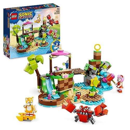 Image of LEGO Sonic the Hedgehog Amy's Animal Rescue Island Playset, Buildable Toy with 6 Characters including Amy & Tails Figures, Gifts for Kids, Boys & Girls 7 Plus Years Old 76992