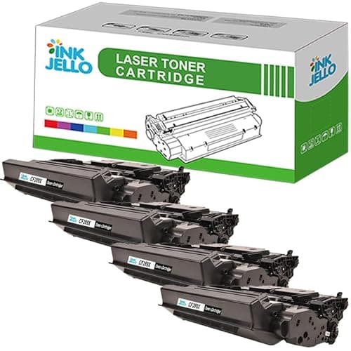 Image of Inkjello CF289X / 89X Toner Cartridge With Chip For Printer, Compatible With HP LaserJet Enterprise Flow MFP M528z M507dn M507x MFP M528dn MFP M528f M507 M528 MFP (Black, 4-Pack)