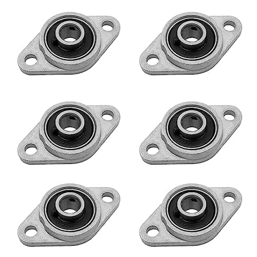 Image of GOIYZTTR 6 Pcs Self Aligning Bore 8mm Flange Bearing Shaft KFL08 Inner Ball Mounted Pillow Block for KFL Series Conveyor Systems