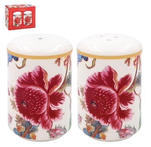 Image of The Leonardo Collection Anthina Salt & Pepper Shaker Set | British Designed Ceramic Salt & Pepper Shakers | Decorative Jar Dispenser for Kitchen | Salt & Pepper Shakers for All Types of Kitchen