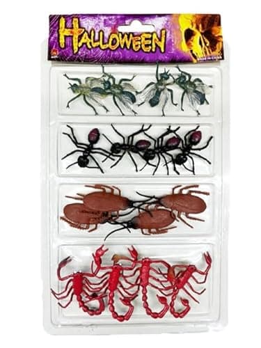 Image of Fake Bugs & Insects Prank Novelty Life Like Plastic Creepy Crawly Toy Joke Trick Halloween Decorations (Creepy Crawly Pack 9)
