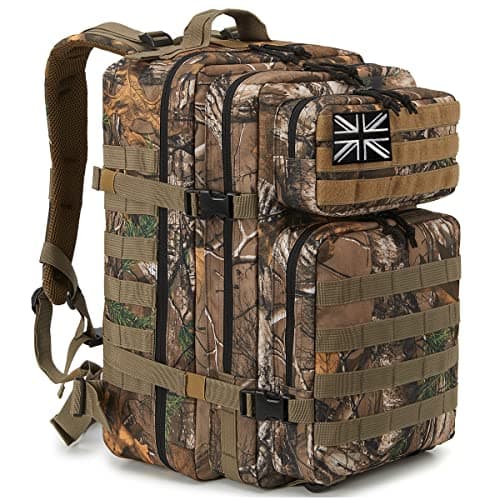 Image of QT&QY 45L Military Tactical Hunting Backpacks for Men Camouflage Molle Army Assault Pack 3 Day Bug Out Bag Hiking Treeking Rucksack