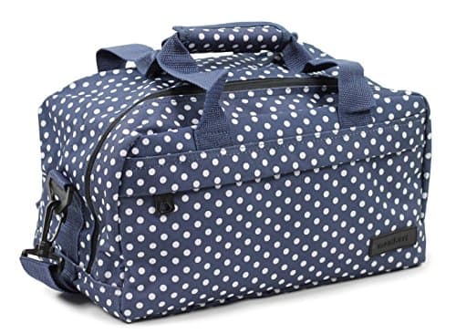 Image of Members Essential On-Board New Easyjet 2021 Size Ryanair Compliant Hand Baggage in Navy Polka Dot- 40 x 25 x 20cm