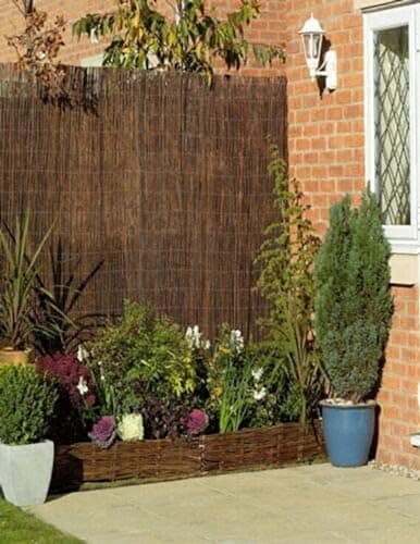 Image of Abaseen Willow Fence, Garden Fence Panel Screening Roll, Privacy Border Wind & Sun Protection (1m x 3m)