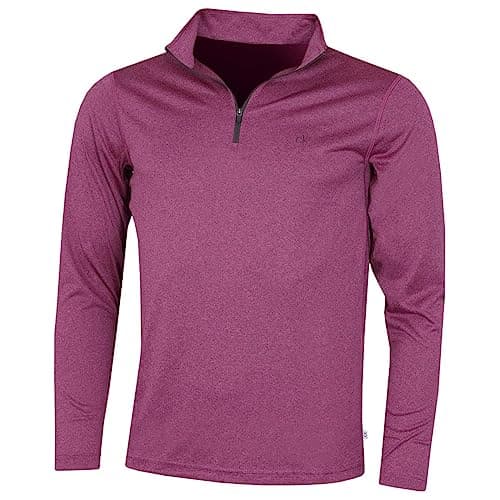 Image of Calvin Klein Mens Harlem 1/4 Zip Pullover - Dark Red - L