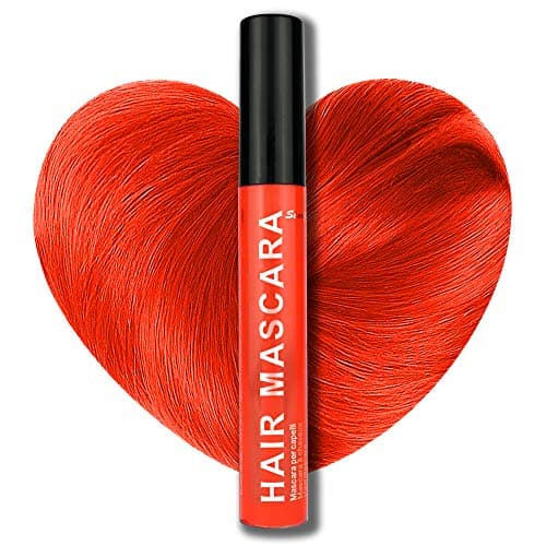 Image of Stargazer Neon Red UV-Reactive Hair Mascara, wash out colour