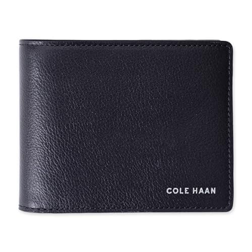 Image of Cole Haan Men's Leather Everyday Bifold RFID Wallet, Black X-Capacity, One Size, RFID Slim Billfold Wallet