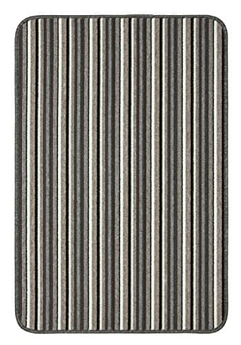 Image of Dandy by William Armes, Ios Stripe Indoor Washable Rug, Silver, 150 x 100