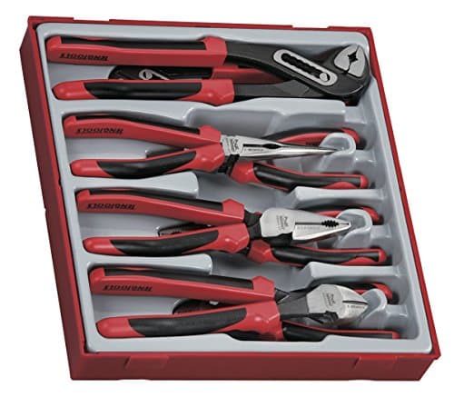 Image of Teng Tools 8 Piece Plier Set Tool Tray (Side Cutters, Linesman, Long Nose, Water Pump) - TTD441-T, Silver