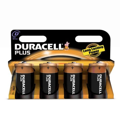 Image of Duracell D Plus 4 pack Batteries