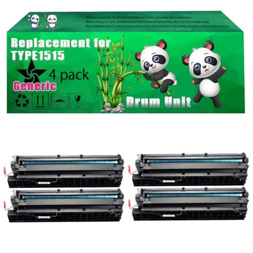 Image of Replacement TYPE1515 Drum Unit Compatible for Ricoh Aficio 1500 Series 1515 1515 f 1515 mf 1515ps 1515 Series MP 160 Series Printers, Up to 60000 Pages, Vivid Colors, Contains Chip (4 Pack Black)