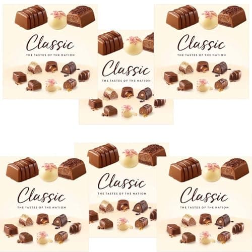 Image of Christmas Classic Collection Milk, Dark & White Chocolate Gift Box 262g – Assorted Chocolates – Perfect Festive Gift for Sharing & Celebrations - Trtns (6 x Pack)