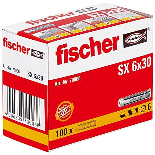 Image of fischer 70006 Expansion Wall Plug SX 6 x 30 - 100 Pieces
