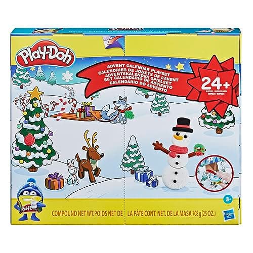 Image of Play-Doh Advent Calendar Toy for Children 3 Years and Up with Over 24 Surprises, Playmats and 24 Play-Doh Pots