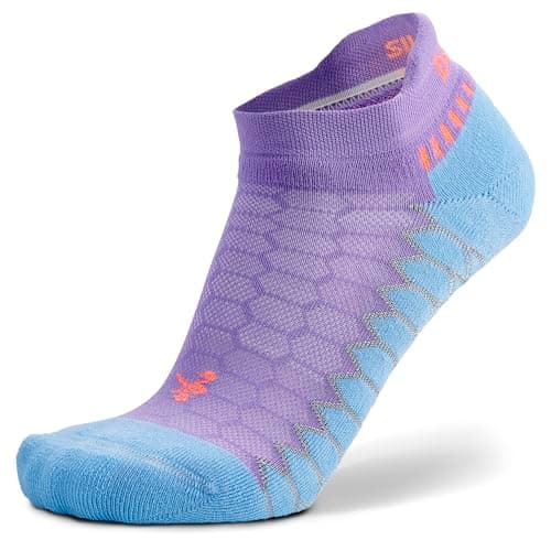 Image of Balega Silver Antimicrobial No-Show Compression-Fit Running Socks, Breathable, Cushioned, Moisture-Wicking, Ergonomic Design,Perfect for Athletes, 1 Pair, Lavendar - Small (UK Size 4-7)