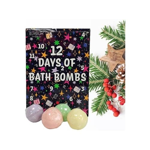 Image of 12 Days of Christmas Bath Bombs Advent Calendar 2024 | Vanilla Lavender Mint | Unique Advent Calendar Gift Set | Countdown to Christmas | Perfect Gifts for Women