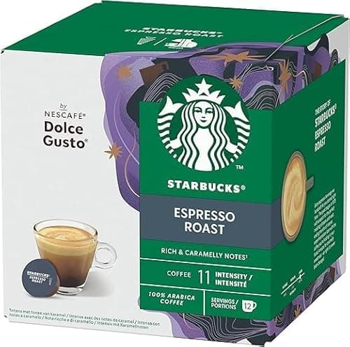 Image of STARBUCKS Espresso Dark Roast Coffee Pods by Dolce Gusto | 72 Espresso Capsules (6 packs) | Sold by Bargain Hub