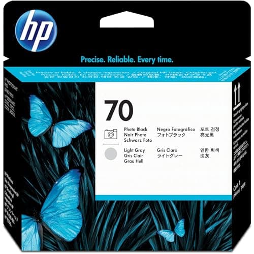 Image of HP 70 - C9407A - 1 x Light Grey, 1 x photo Black - Printhead - For DesignJet T1120, Z2100, Z3100, Z3200, Z5200, Photosmart Pro B8850, Pro B9180