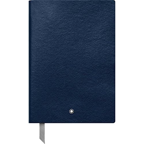 Image of Montblanc Notebook 113639 Fine Stationery #146 Indigo – Elegant Soft Cover Journal – Squared Notebook with Leather Binding – A5