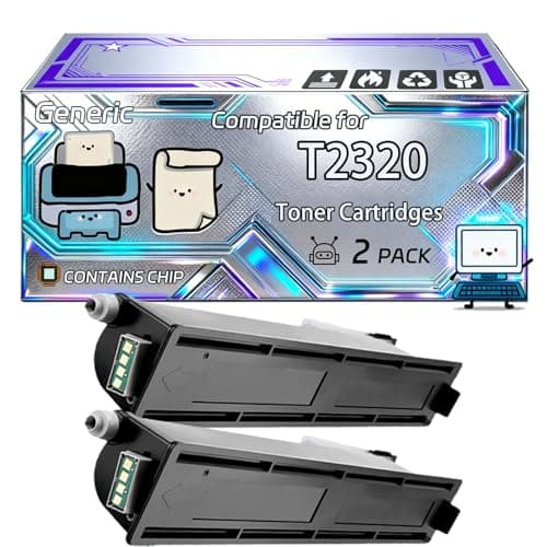 Image of T2320 Toner Cartridges Compatible for Toshiba E-Studio 230 230 L 280 280 CP Printers, With Chip, 24000 Pages, Vibrant Colours (2-Pack Black)