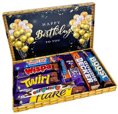 Image of Happy Birthday Chocolate Full Sized Bars Letterbox Chocolate Gift