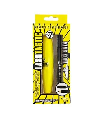 Image of W7 Cosmetics - Duo of Liquid Mascara Lashtastic and Waterproof King Kohl Liner for Adult Female Eye Enhancement