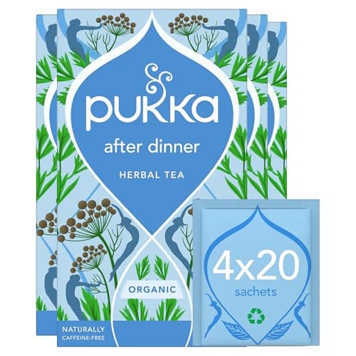 Image of Pukka Herbs | Feel New Organic Herbal Tea Box | Tea Infusion With Fennel, Cardamom & Turmeric | Ideal For Digestive Wellness | Caffeine Free | 4 Packs | 80 Plant Based Biodegradable Tea Bags