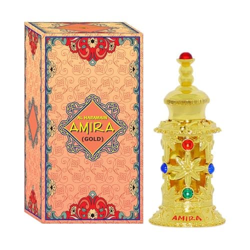 Image of Al Haramain Amira Perfume Oil 12ml | Alcohol-Free Arabic Attar for Women and Men | Long Lasting Floral Citrus Fragrance | Luxury Oil-Based Perfume with Lemon, Lavender & Musk Notes | Made in UAE