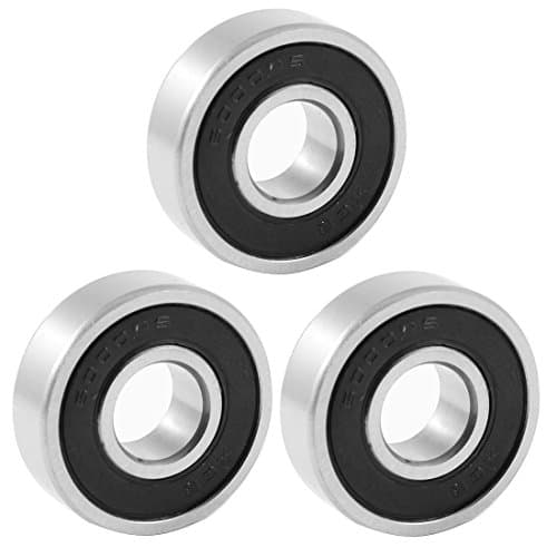 Image of sourcingmap 6000RS 10mm x 26mm x 8mm Single Row Deep Groove Ball Bearing 3 Pcs