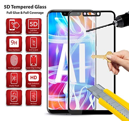 Image of Best Tempered Glass Screen Protector for [Compatible with Nokia 8.1 (2018)] 5D Full Glue, Full Coverage, Precise Cut-outs, Scratch Resistant Smooth to Touch, Retail Packing in Black