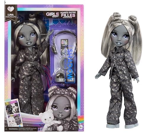Image of Rainbow High Shadow High Girl's Night - Luna Madison - Greyscale 28cm Fashion Doll, Grey Hair & Outfit with Accessories and Comb - for Collectors & Children Ages 4+