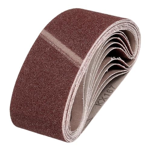 Image of sourcing map 100mm x 610mm Sanding Belts, 20 Pcs 60 Grits Aluminum Oxide Abrasive Belt Sander File Belt for Woodworking, Metal Polishing, Knife Sharpener