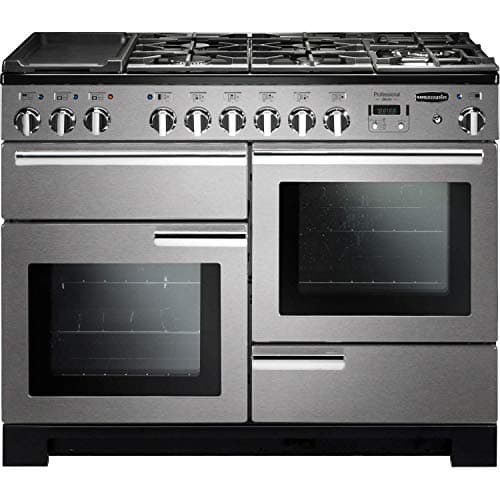 Image of Rangemaster Professional Deluxe 110cm Dual Fuel Range Cooker - Stainless Steel