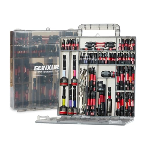 Image of 99Pcs Impact Screwdriver Bit Set (Torx, PH, PZ, Hex, SL), S2 Steel Magnetic Driver Bits, Incl. Bit Holder, Nut Driver, Socket Adapter, Drywall Screw Setter and Double-Ended Bits in Grey Storage Box