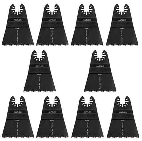 Image of 10 x Antler 65mm Coarse Wood Blades Compatible with Dewalt Stanley Worx F30 Black & Decker Erbauer Oscillating Multitool Accessories