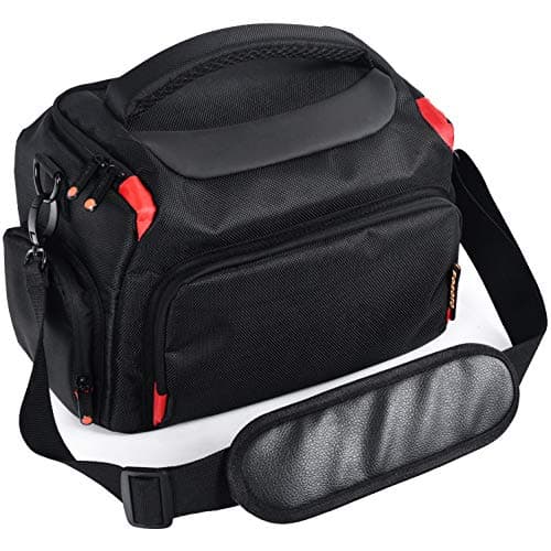 Image of FOSOTO Waterproof DSLR Camera Case Bag Large Capacity Compatible for Nikon D3500 D3400 D5600 D7500 D850, Canon EOS 2000D 4000D 80D 750D 7D Mark II Shockproof Camera Carry Bags Cases