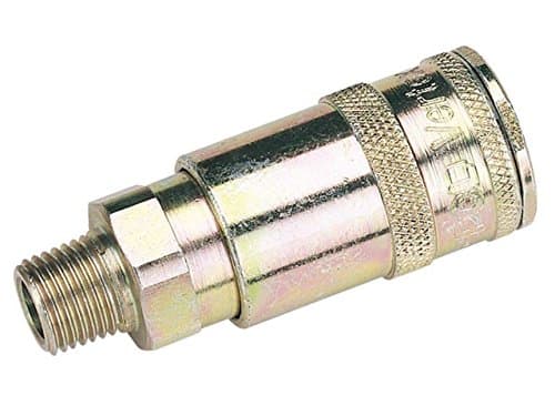 Image of Draper 1/4" BSP Taper Male Thread Vertex Air Coupling | Air Line Compressor Fittings |1197l/min Max Flow Rate | 138bar Max Working Pressure | 51402