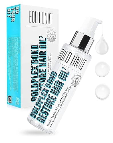 Image of Boldplex 7 Hair Oil for Dry & Damaged Hair - Adds Shine, Strengthens, Smooths Split Ends & Frizz, Moisturises & Nourishes. Weightless Hair Treatment Oil For Curly, Frizzy & Coarse Hair - 100ml