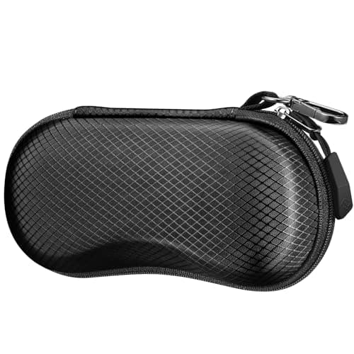 Image of FINTIE Sunglasses Case for Men and Women - Hard Shell Shockproof Sport Glasses Case - Zipper Portable Spectacle Cases with Clip