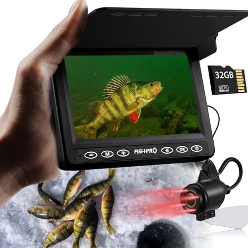 Image of [FishPRO® 2026 Upgrade] The PRO in Underwater Fishing Camera -4.3'' Ice Fishing Camera Underwater(NO Need Learn), 1000TVL, Ice Fish Gift for Men, Ice Fish Finder for Boat Fish w/IR/USB-C/5,000mAh/66ft