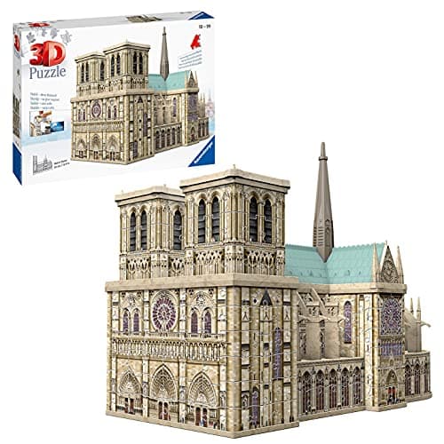 Image of Ravensburger Notre Dame 3D Jigsaw Puzzle for Adults and Kids Age 10 Up - 324 Pieces + Accessories - No Glue Required