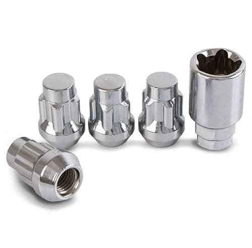 Image of Precision - Silver Locking Wheel Nuts - Compatible with Hyundai Tucson - M12 x 1.5-60 Degree Washer Seat - SFP