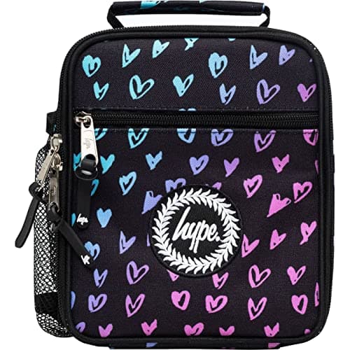 Image of hype Unisex Scribble Heart Pink Crest Lunchbox